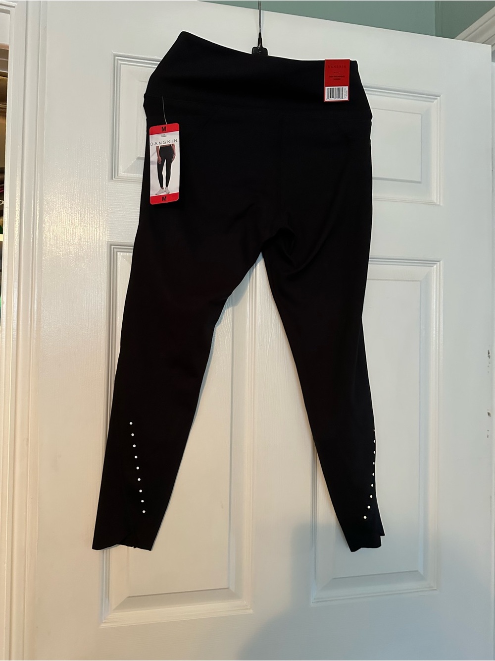Danskin women black Active Leggings with Side Stud Detail